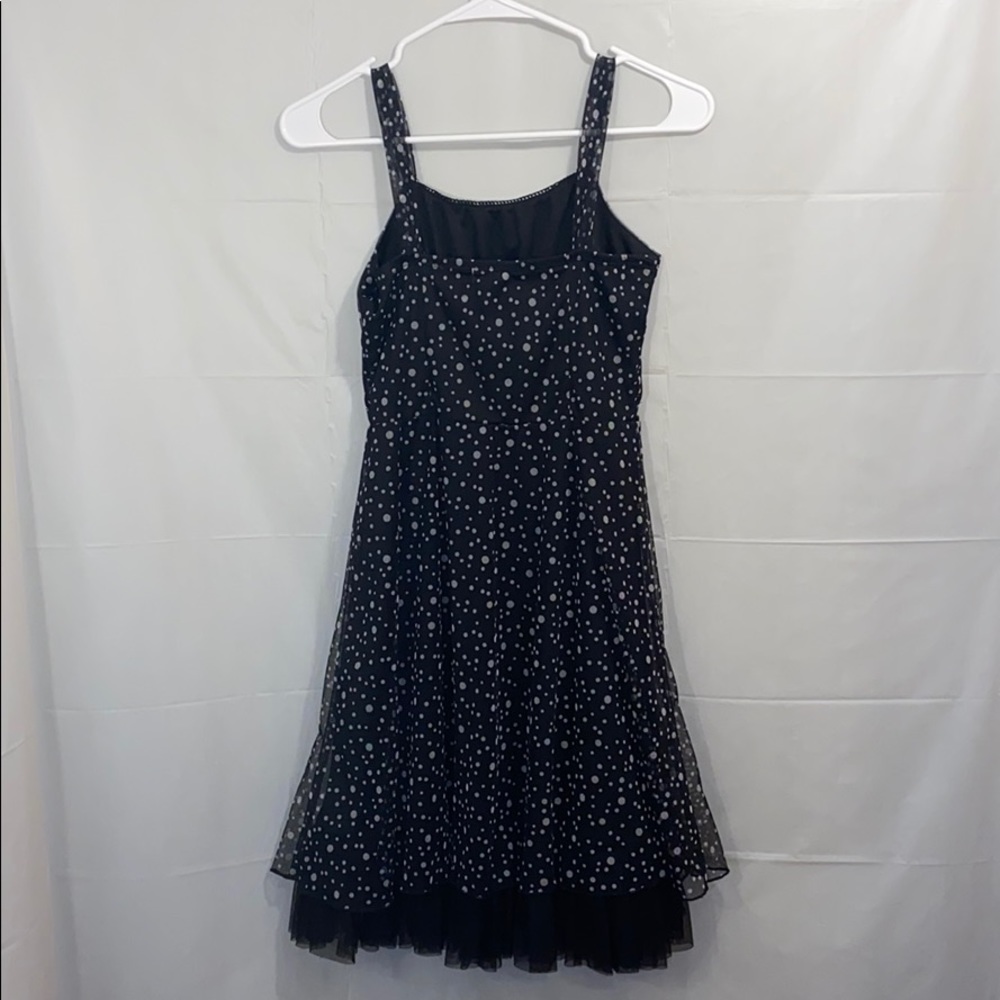 Justice Black Polka Dotted Dress Size 12 (girls) - Picture 2 of 3